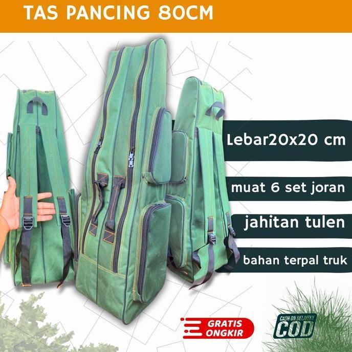 Ap.carihouse - TAS PANCING RANSEL/GENDONG 80CM DUA RUANG/2 SLOT WATERPROOF DARI KAIN TERPAL TRUK
