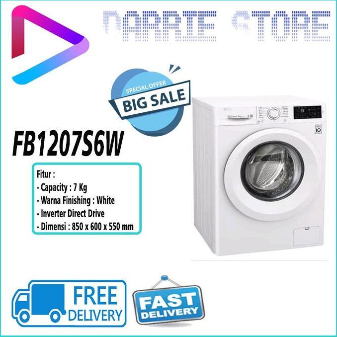 LG FB1207S6W Mesin Cuci Front Loading