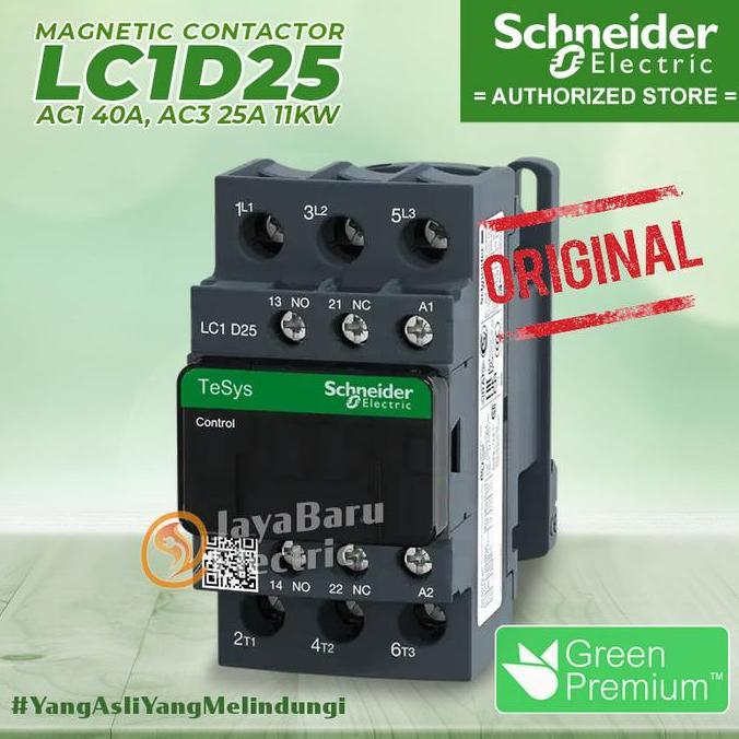 sarifah.cs SCHNEIDER Kontaktor Contactor LC1D25 24V 42V 48V 110V 220V 380V LC1D25B7 LC1D25D7 LC1D25E