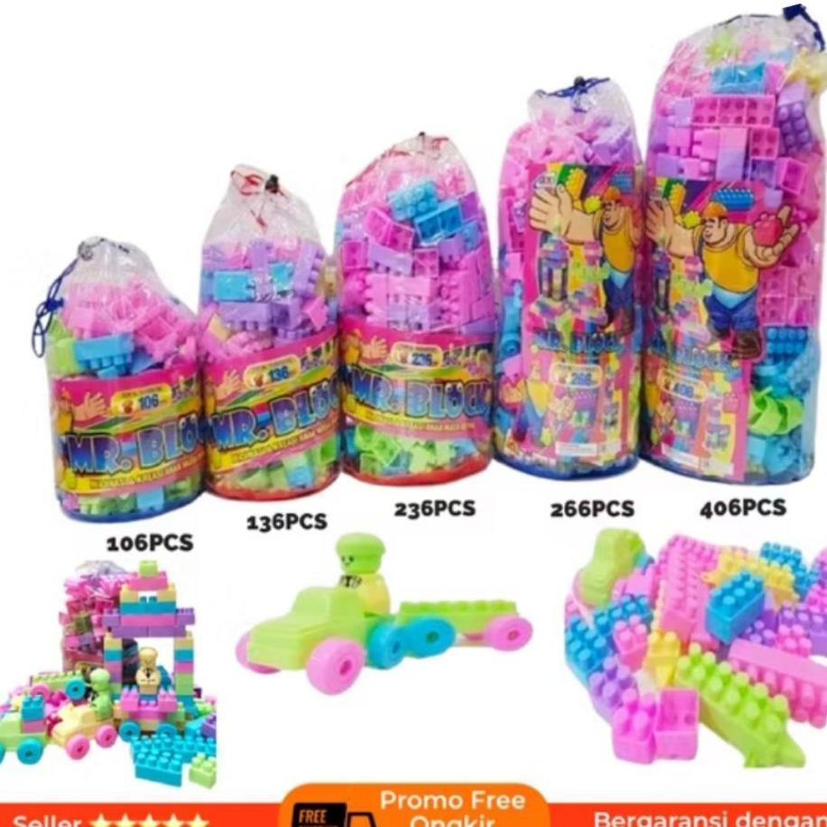 Mainan Brick Balok Susun Anak Diy Ukuran Besar Mr Block Anak Bisa Pilih Isi Di Varian