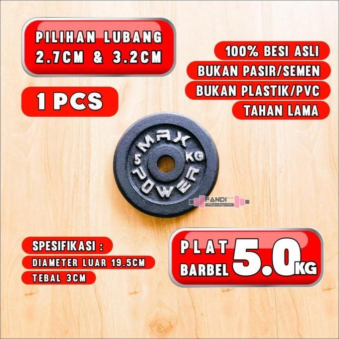 PLAT BARBEL 5KG / PLAT DUMBBELL 5KG / PEMBERAT BARBEL 5KG