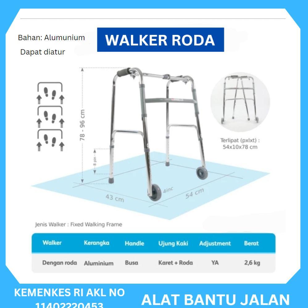 Walker Lansia Roda / Walker Lansia Standar Tanpa Roda  / Tongkat Jalan Walker Lansia Roda/Alat Bantu