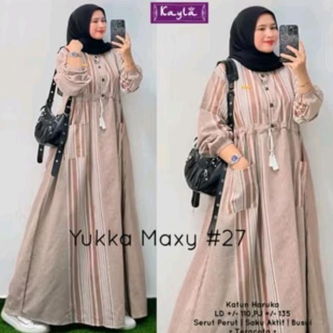 Khza- Gamis Yuka Maxy #27 Katun Haruka Gamis Muslim