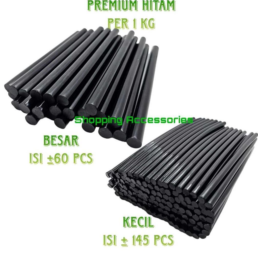 Lem Lilin / Lem Bakar HITAM / Lem Hitam / Lem Hitam Ajaib /  isi Glue Gun Hitam -+ 1kg