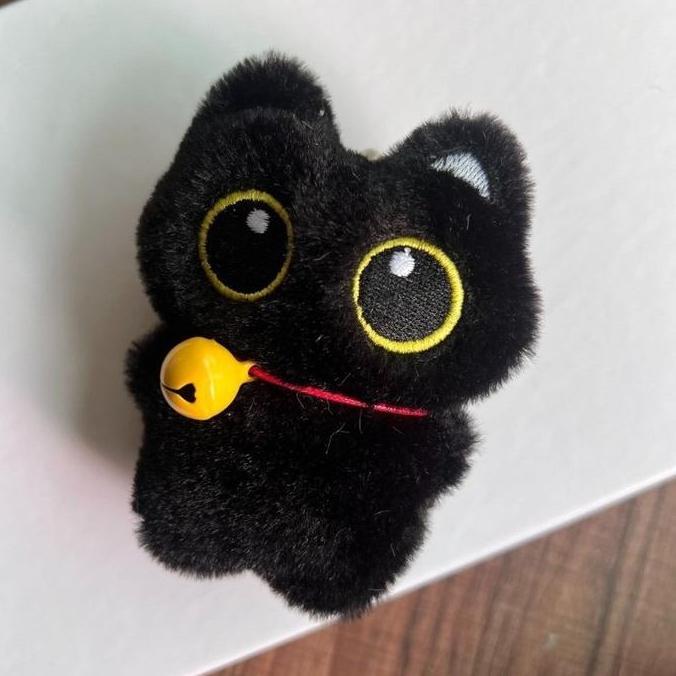Boneka Gantungan Tas Kucing Hitam Lucu/Boneka Kucing Hitam Boneka Mewah Liontin Kucing Mainan Orname