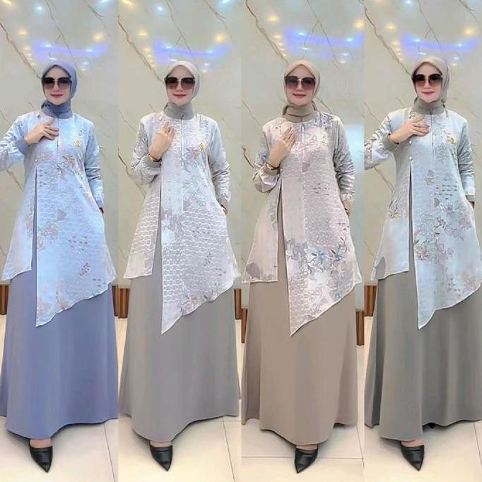 Khza- Maisya Dress - Gamis Melayu Anggun Dan Elegan