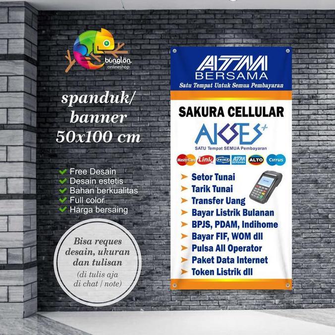 Spanduk, Banner Mini ATM Bersama Kecil