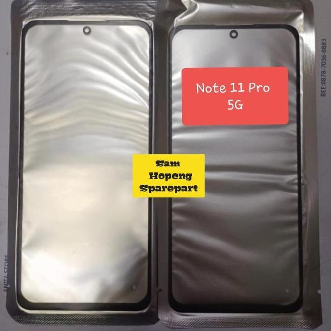 KACA DEPAN LCD / KACA TOUCHSCREEN / GLASS + OCA COMPATIBLE RIDMII NOTE 11 PRO 5G SHS27