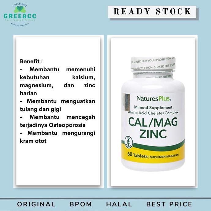 Natures Plus CalMagZinc 60 Nature's Cal/Mag/Zinc
