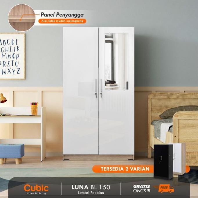 Terlaris Cubic Lemari Pakaian Kecil Minimalis / Almari Baju Serbaguna 2 Pintu /