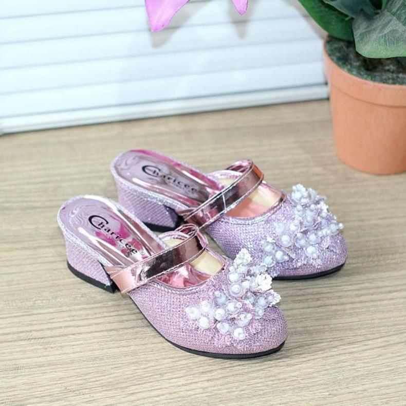 Best Seller Rosalina [Cod]Sandal Pesta Anak Perempuan Bapau Mute Anti Slip