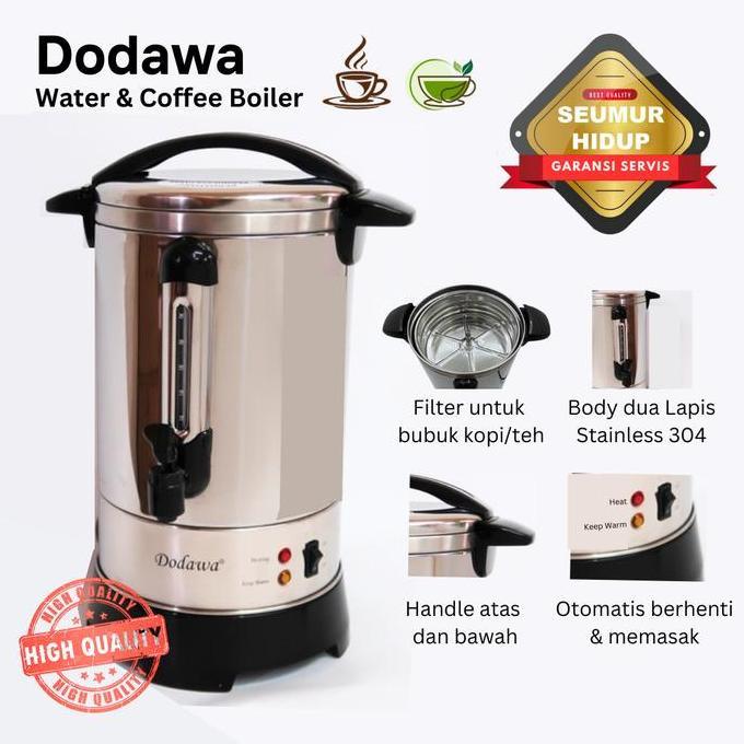 Termurah Dodawa Water & Coffee Boiler 15 L / Pemanas Air Listrik / Termos Stainless / Electric Kettl