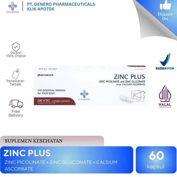 Medova (SPESIAL RAMADHAN) ZINC PLUS 60 | ZINC PICOLINATE-ZINC GLUCONATE-CALCIUM ASCORBATE | SUPLEMEN