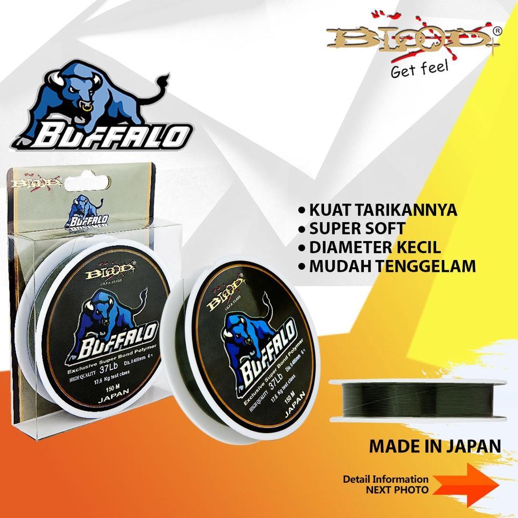 Senar Pancing Blood Buffalo Fishing Line Japan 150m