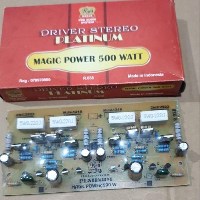 `````````] Kit Driver Stereo Platinum Magic Power 500 watt rell radja | R.038