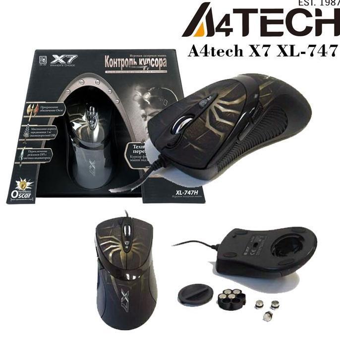 Gaming A4tech X7 Xl-747 Spider OSCAR Mouse ANTI VIBRATE LASER (NEW PRODUK)