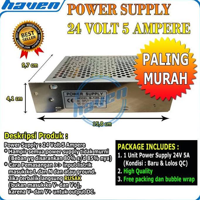 POWER SUPPLY 24V 5A / PSU 24V 5A SWITCHING POWER