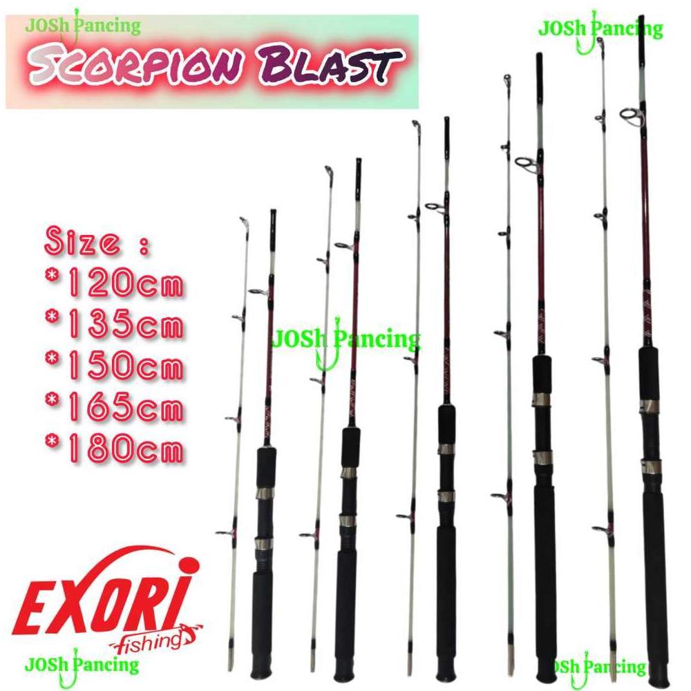 Exori Scorpion Blast Joran Pancing laut 120 135 150 165 180 cm kuat ring kaki 2 FREE PIPA