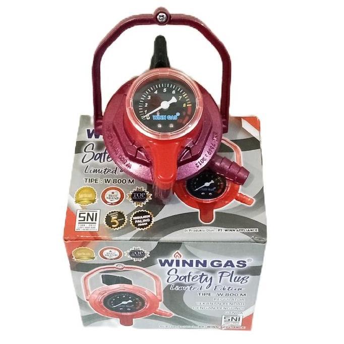 Winn Gas Regulator W-800 Meter Safety Plus Limited Edition Untuk Tekanan Rendah Dengan Sistem Double