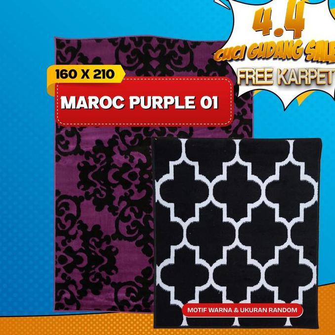 PROMO KARPET MAROC 160x210 MAROC PURPLE 01 + FREE KARPET