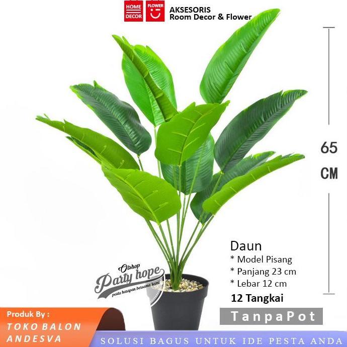 Daun Pisang Artificial / Daun Pisang Plastik / Dekorasi Tanaman Hias