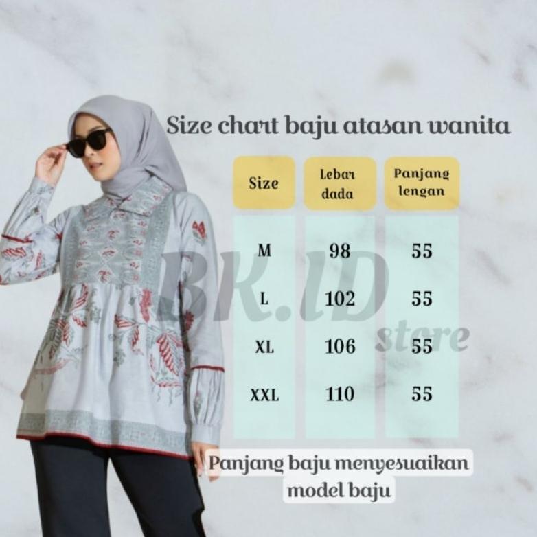HEMAT BATIK KANTORAN ID ATASAN BATIK WANITA MOTIF SHINTYA  SERIES PEKALONGAN SIZE M,L,XL,XXL || BKIL