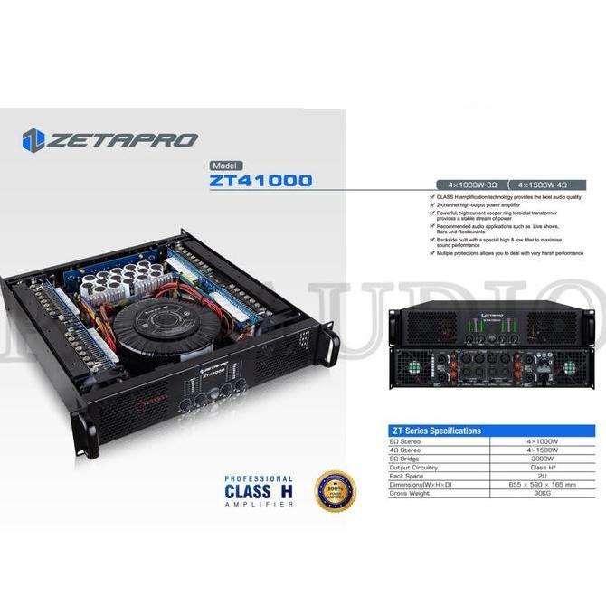 BEBAS ONGKIR - Power Ampli Amplifier ZETAPRO ZT41000 ZT 41000 Class H Original