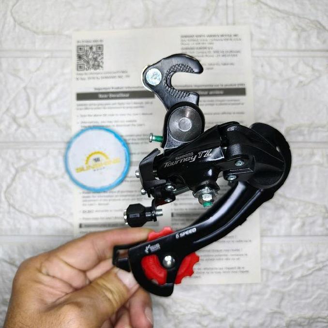 RD 6 7 Speed SHIMANO Tourney TZ500 GS Rear Derailleur With Adaptor Bracket Jepit As Sepeda Federal B