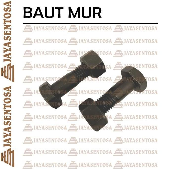 Baut Mur Baja A325 M12 X 100 MM / Baut Mur Baja A325 1/2 X 4 Inch