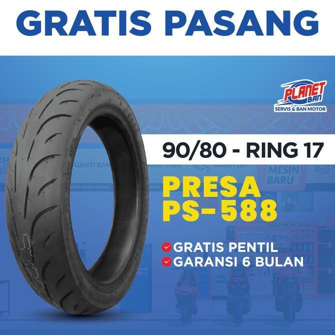 Ban Motor Ring 17 - 90/80 Presa PS-588 (Ban Motor Vixion, R15, Supra GTR, GSX150R, GSX-R150)