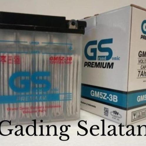 Aki motor Basah GS GM5Z-3B motor mio sporty, mio smile, jupiter mx old, megapro hiu, primus, supra f