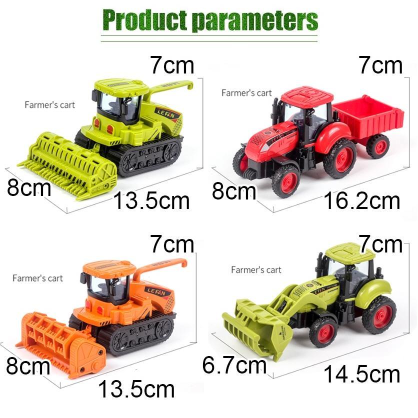 Diecast Tractor Harvester Farm Vehicle Car Model Kids Toy Xmas Gift Birthday - Miniature Diecast Mob