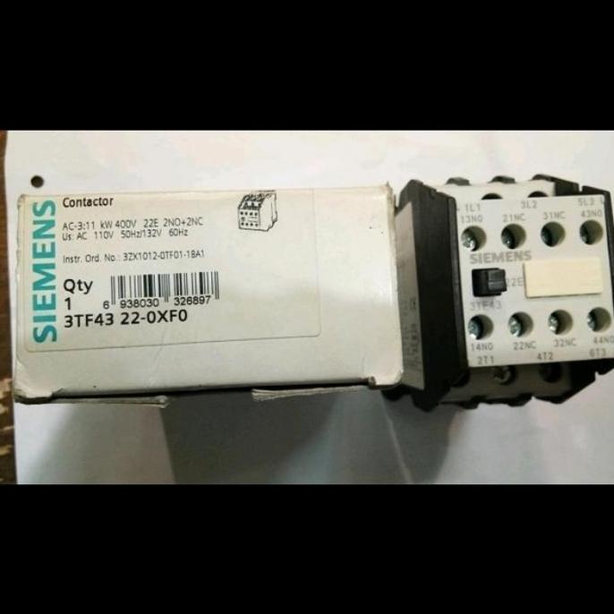 CONTACTOR / KONTAKTOR TIPE 3TF43-22 SIEMENS 220V AUTO27