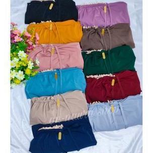 Bergo kerut renda yasmin - jilbab jersey kerut viral - kerudung jersey renda kerut