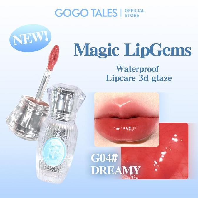 [BARU]GOGO TALES Magic LipGems Glossy Lipstick Transferproof | Lip Gloss Waterproof Tahan Lama Long 