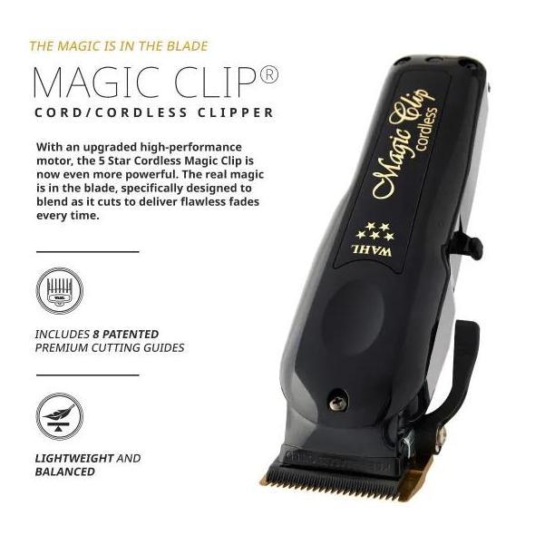 Termurah [Cod] Ori Wahl 5 Star Black Magic Clip Cordless Clipper / Alat Cukur Rambut Profesional Rea