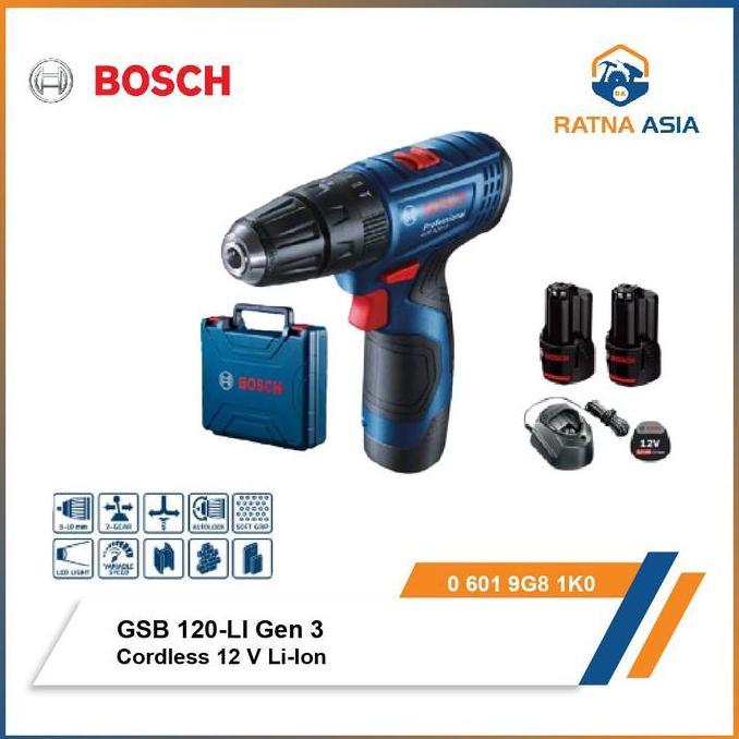 Mesin Bor / Cordless Impact Drill Bosch  GSB 120-LI / GSB 120 LI  Torsi