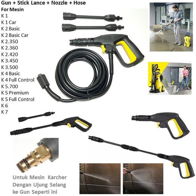 SELANG TEMBAKAN HOSE GUN SET FOR JET CLEANER KARCHER K1 K2 K3 K4 K5