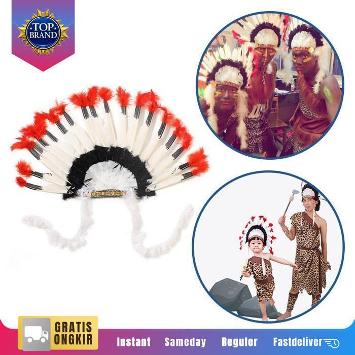 Topi Apache Indian Topi Manusia Liar Topi Alat Peraga Panggung Topi Apache Indian