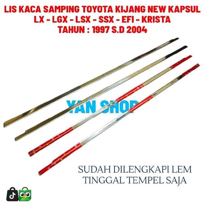 wimaapril Lis Kaca Samping Pelipit Pintu Mobil  Kijang New Kapsul LX LGX LSX SSX KRISTA EFI Tahun 19