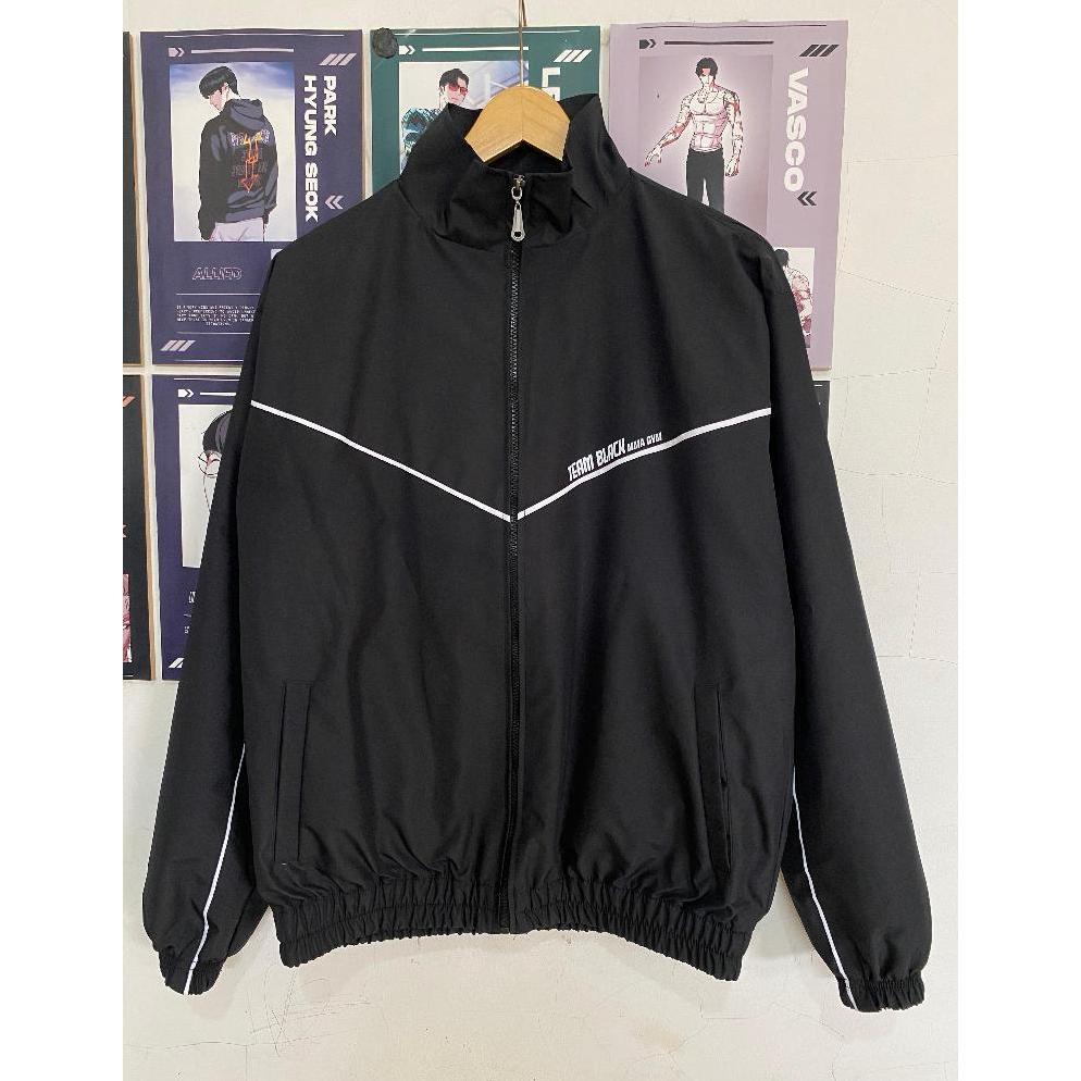 RECOMMENDED Jaket Jaekyung Team Black Jinx / Tracksuit Team Black Gym Manhwa Jinx