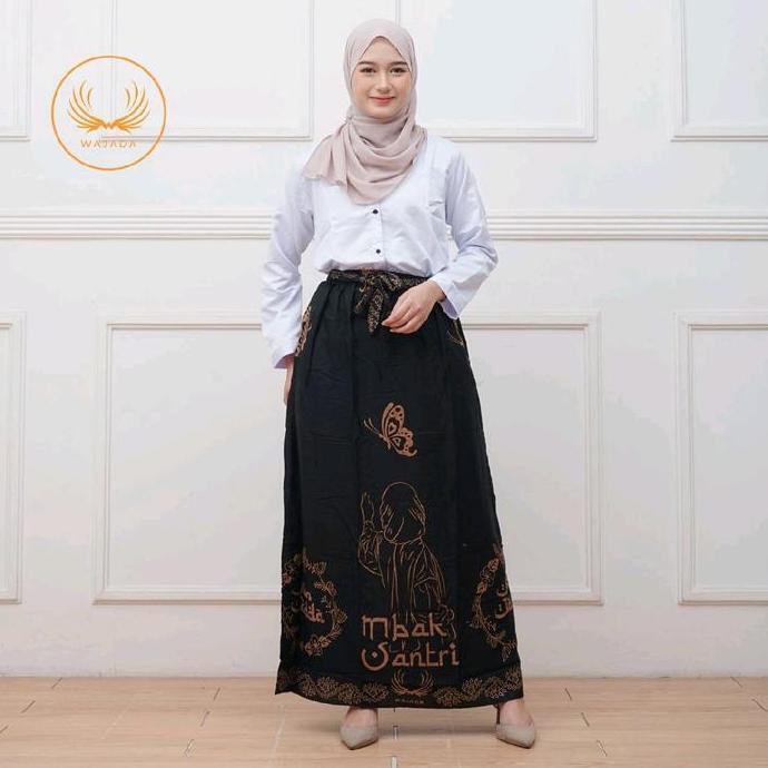 ROK SANTRIWATI MBA SANTRI|ROK BATIK WANITA KEKINIAN|BAWAHAN MUSLIM WANITA|ROK GOYOR BATIK MBA SANTRI