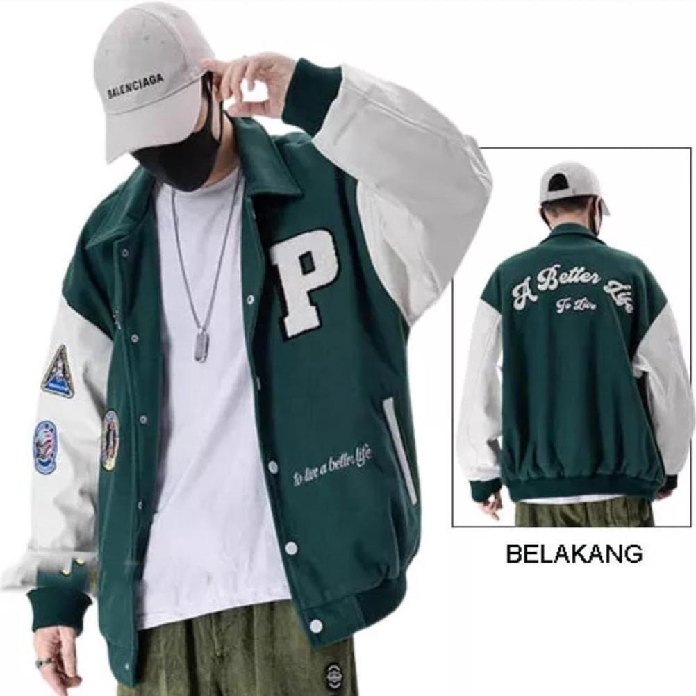 TERLARIS IDOLA Jaket Varsity Baseball Original Ful Bordir - Jaket Bomber Varsity Original Premium - 