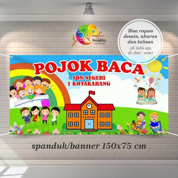Size 150x75 Cm Spanduk, Banner Pojok Baca
