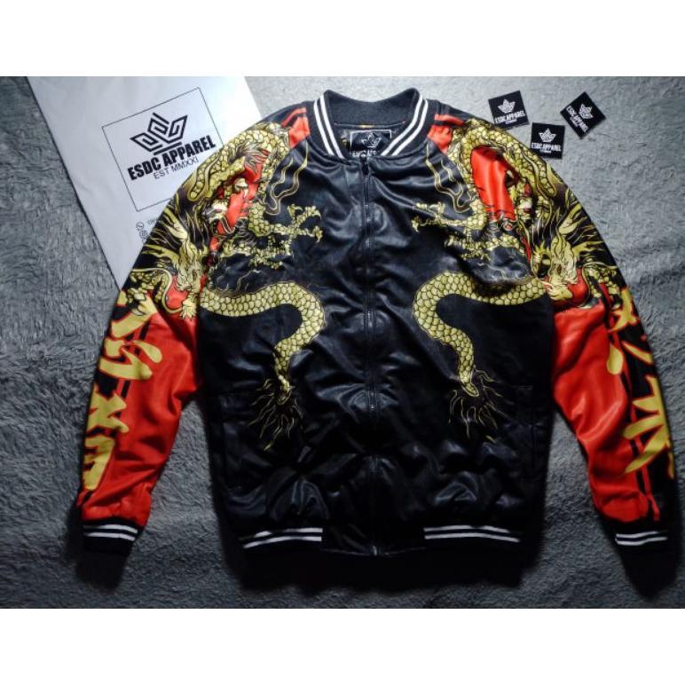 CUCI GUDANG Termurah COD Jaket Sukajan Memphis Origins Japan Sublime Bordir Varsity Naga Mikaduki Ry