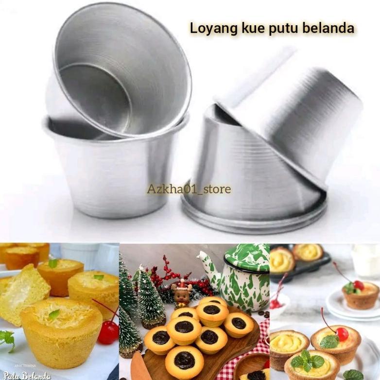 BESTPROMO 12pcs Cetakan kue putu belanda / Loyang kue muffin / Cetakan egg tart