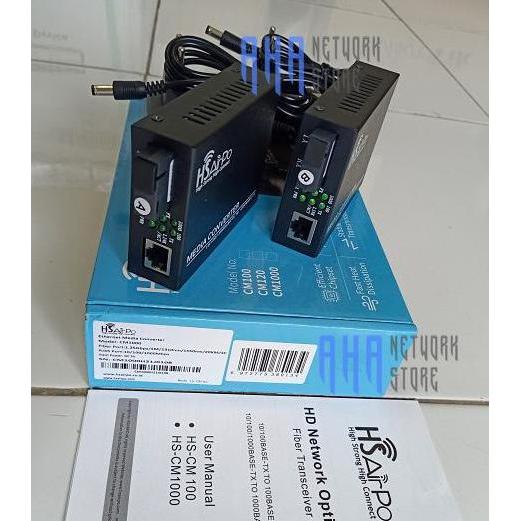 TERMURAH - CM1000 HSairPo CM1000 Converter FO 1.25Gbps 1*Gigabit port Converter FO Gigabit HSairPo C