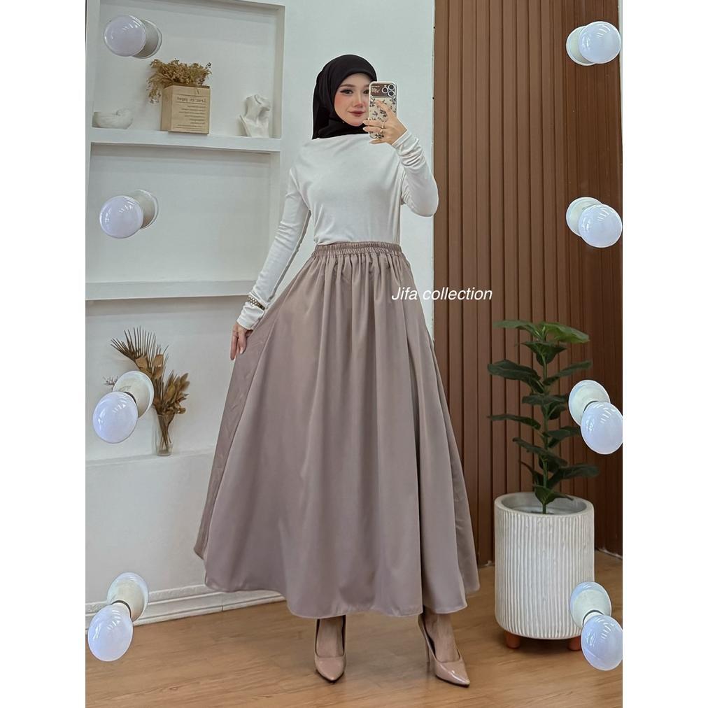 GARANSI Rok polos katun toyobo/rok wanita katun polos