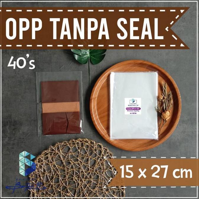 Newbitc- Langsungbungkus- Plastik Opp Tanpa Lem 15X7 Cm 40S Micron Plastik Opp Kaca Tebal