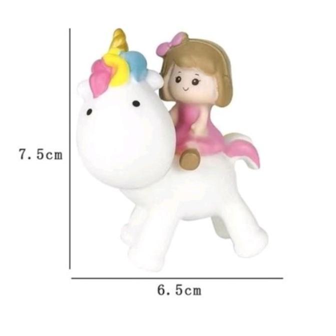 Topper Unicorn, Hiasan kue Unicorn, mainan Unicorn, Figur Unicorn